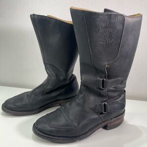 Chippewa Boots Mens 12D 27862 Black Leather Odessa Rally USA Motorcycle Biker